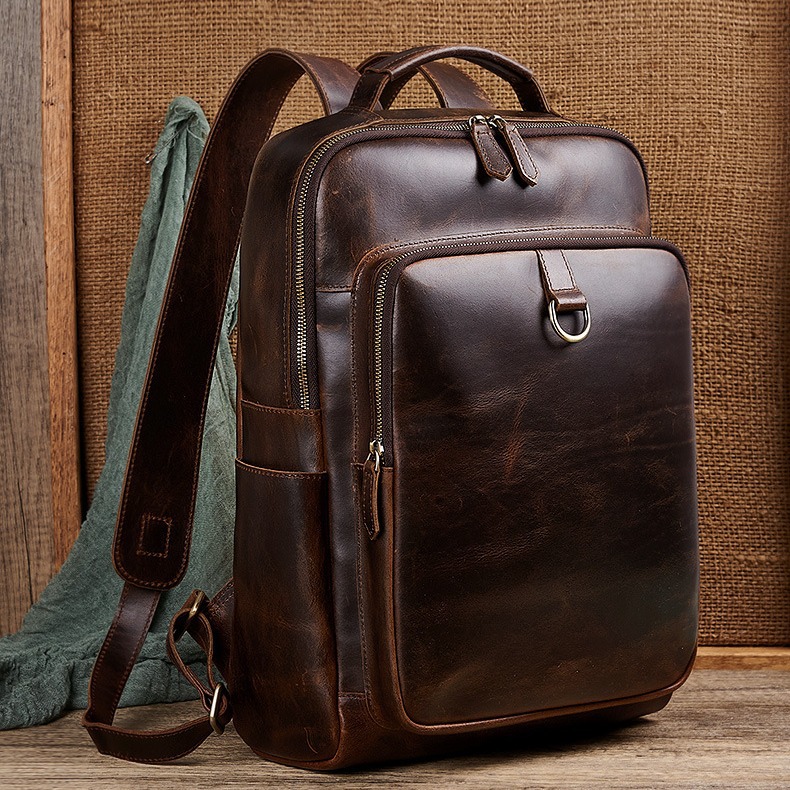 Men'S Accessories Backpack - Leren laptoptas voor heren van topkwaliteit,