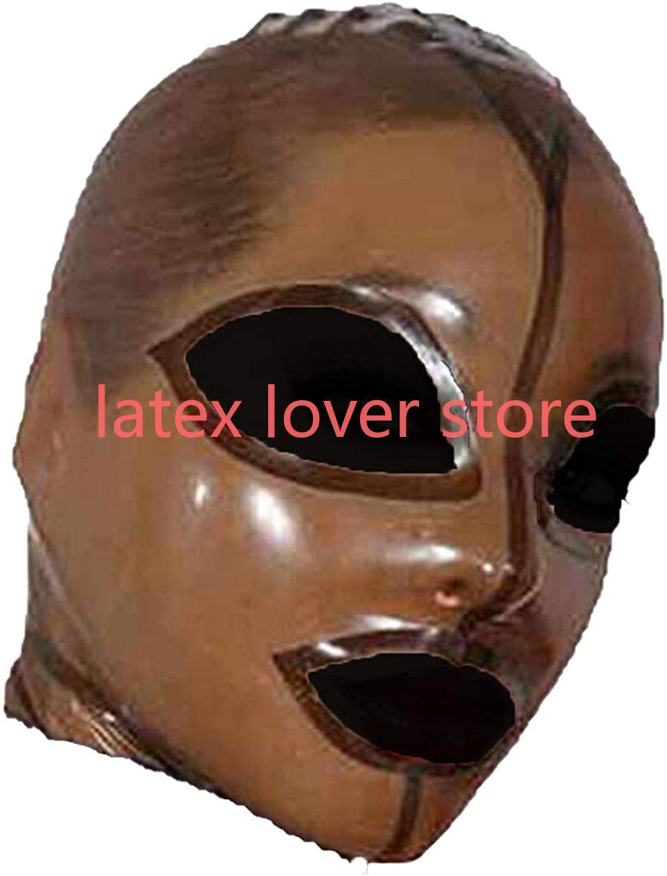 Men Accessories To Wear - Latex masker transparant bruin rubber unisex