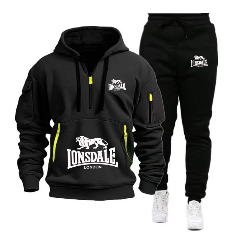 Men'S Accessories Pouch - LONSDALE Heren Kangoeroezak Hoodie Set 2026