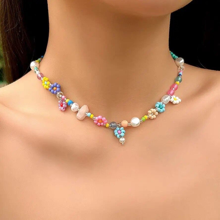 Men Accessories Aesthetic - Boho Eenvoudige Kralen Imitatie Parel Choker