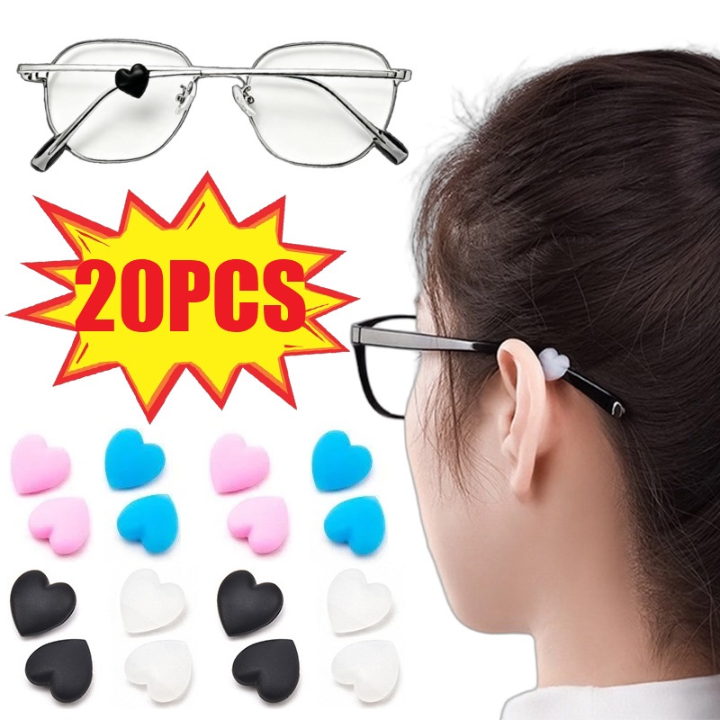 Men Accessories Tips - 20PCS Anti-slip Lenzenvloeistof Tempel Tips Hart