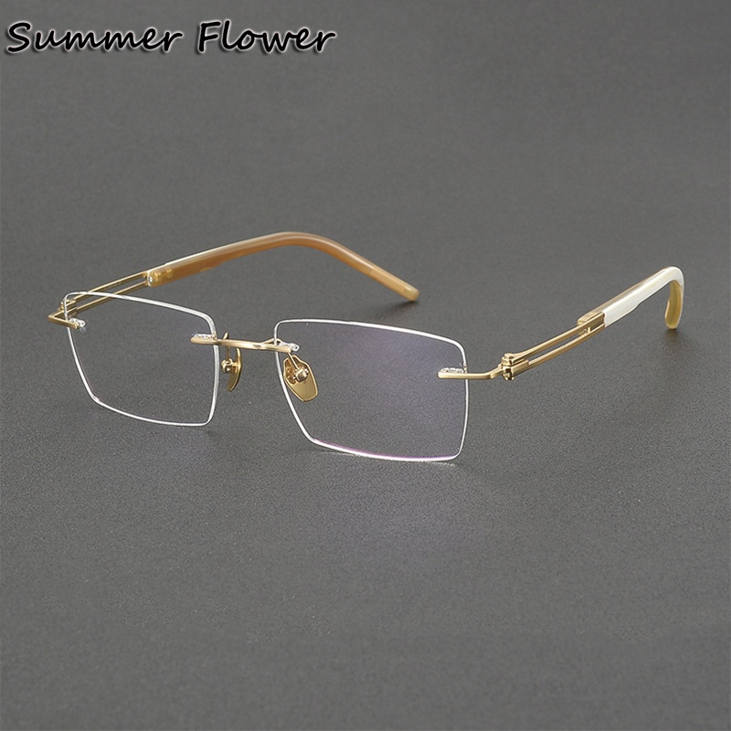 Men Accessories Tips - 150mm Randloze Bril Puur Titanium OX