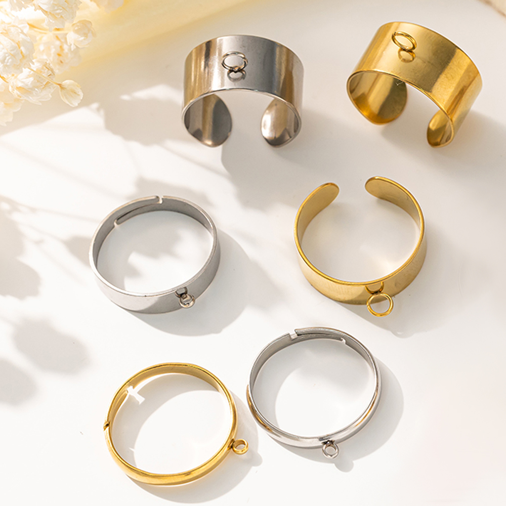 Men Accessories Collection - 5 stks/partij Rvs Goud Kleur Open