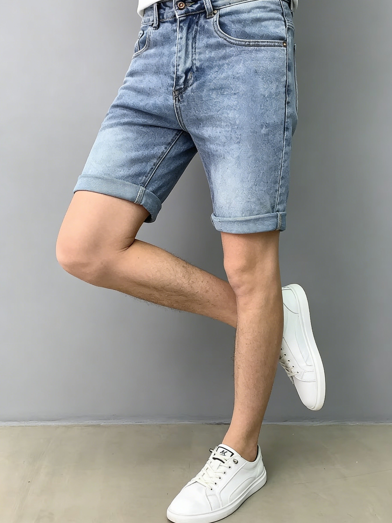 Klassieke stretch-denimshorts  - Men Accessories To Wear recensie en prijs
