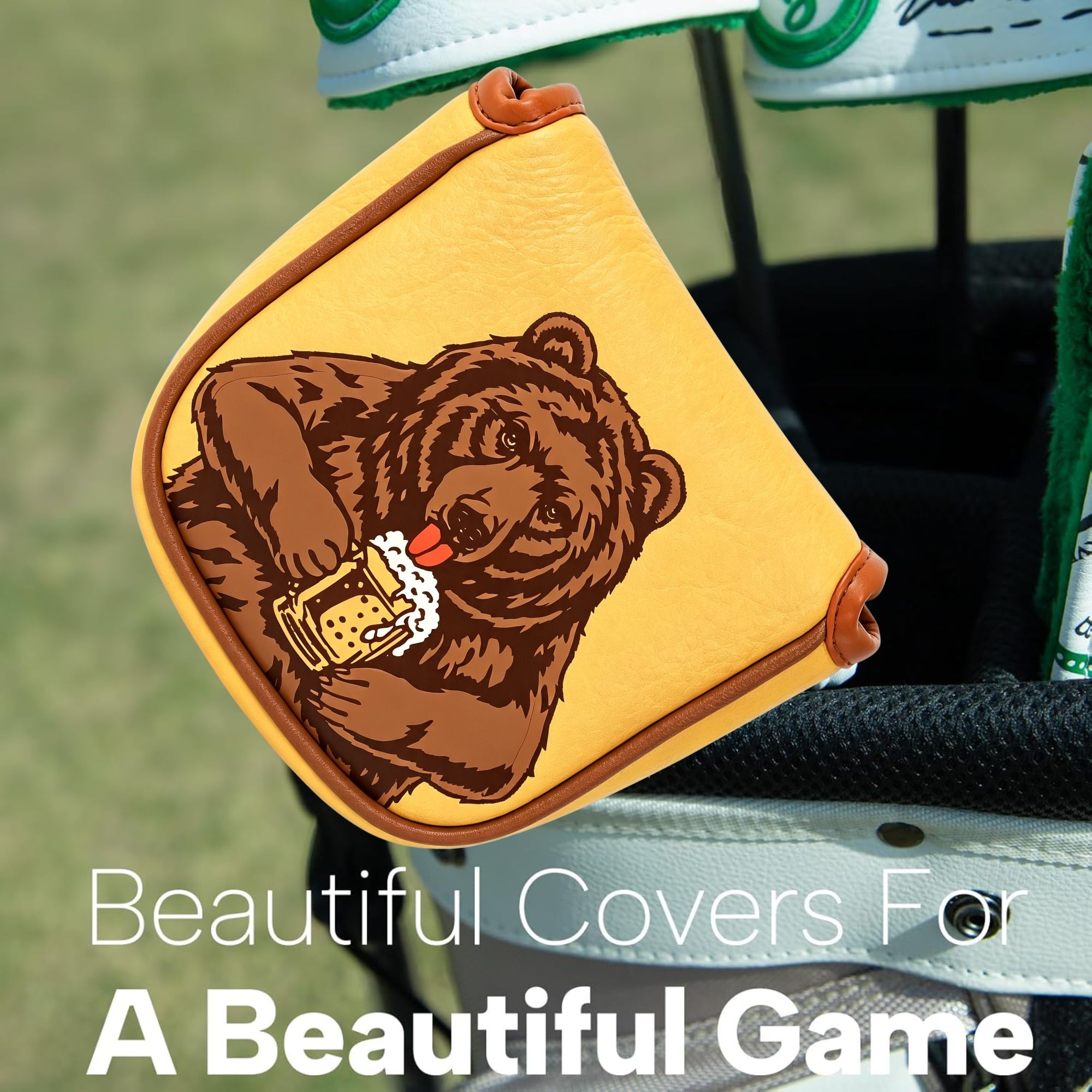 Schedel geborduurde golfmallet - Men'S Accessories For Christmas recensie en prijs