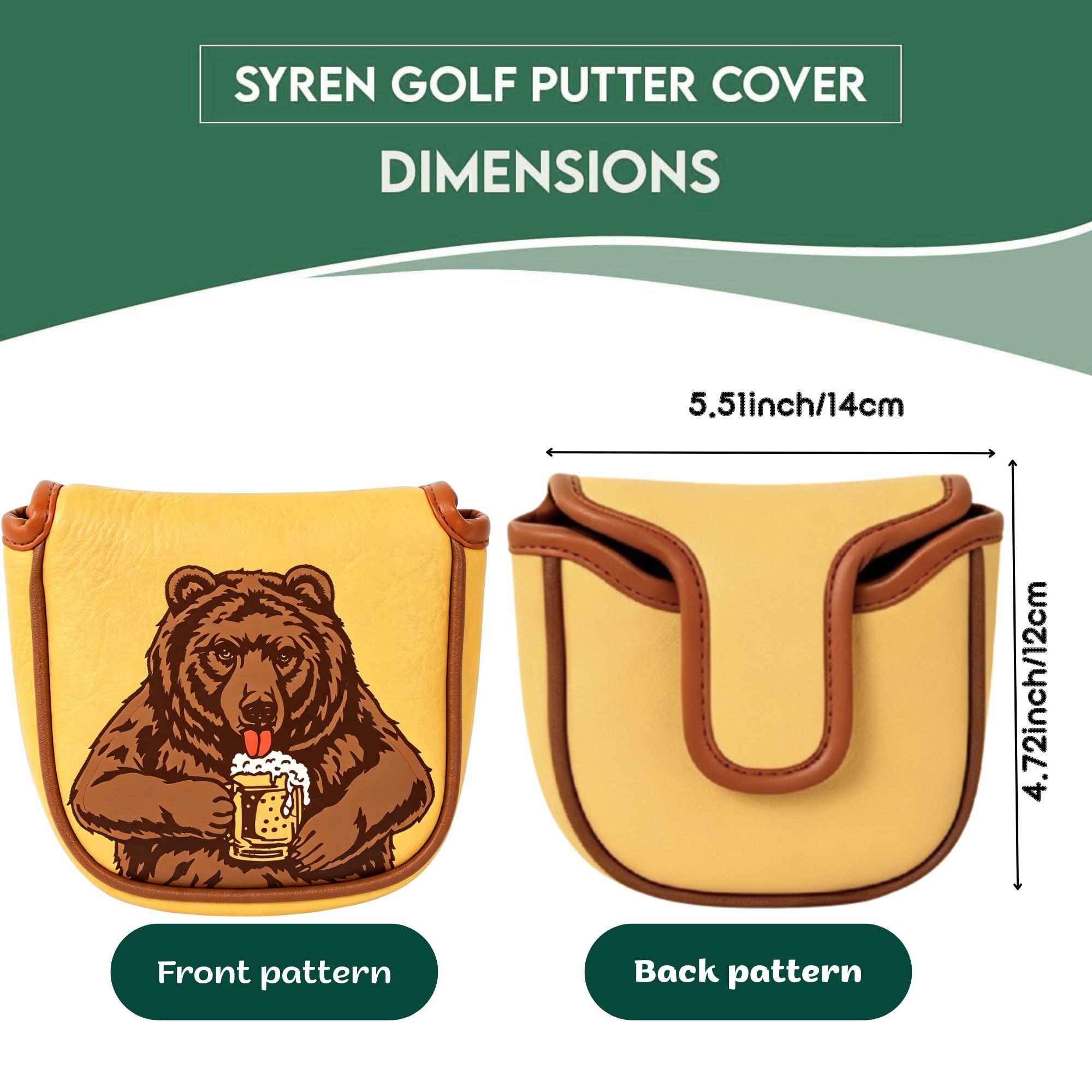 Schedel geborduurde golfmallet - Men'S Accessories For Christmas recensie en prijs