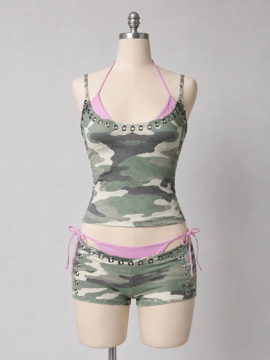 Y2K retro camouflage tweedelig - Men Accessories To Wear recensie en prijs